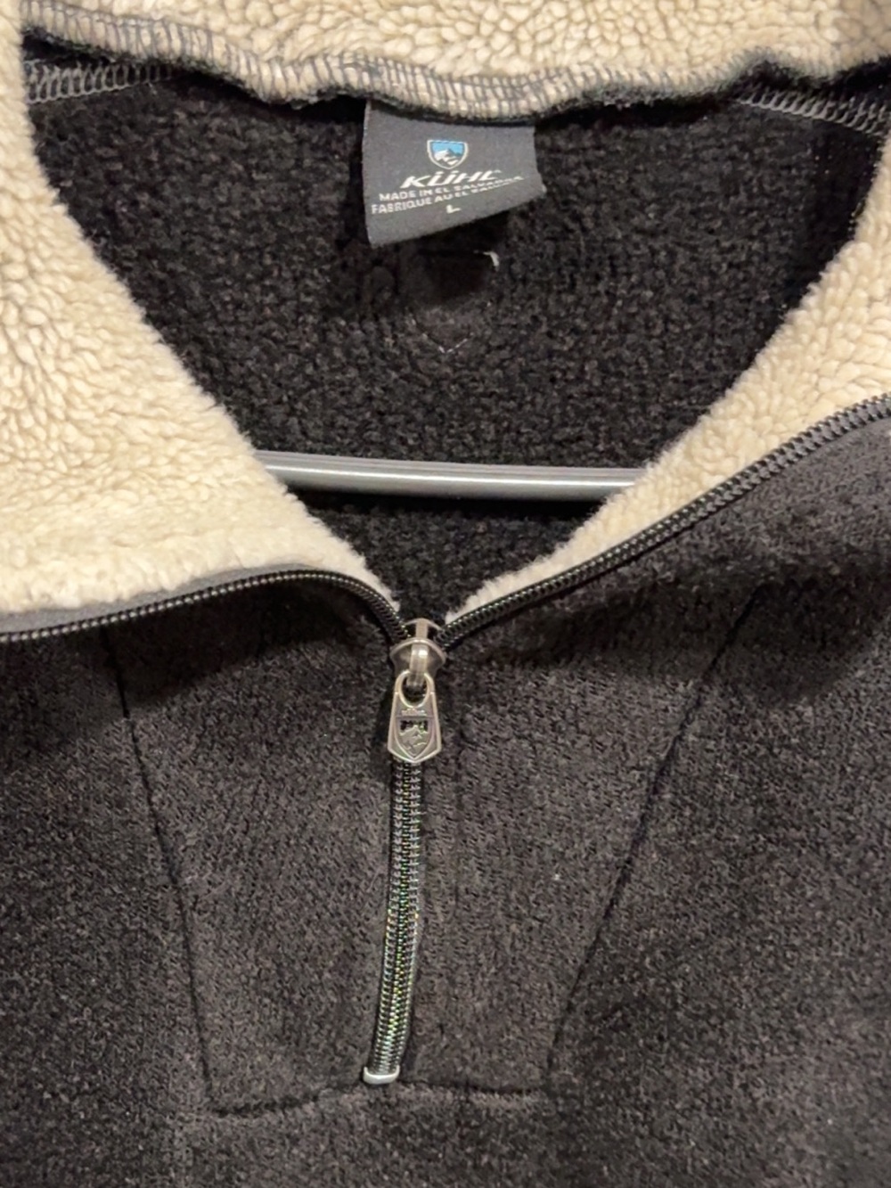 [EUC] KUHL Black Long Sleeve 1/4-Zip Fleece Pullover Jacket - Men's Size Large - Picture 4 of 16